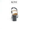 Giầy da mũi tròn 5cm Slingback Kosu 2028