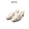 Dép cao gót 7cm Loafer Leather Kosu KS-23010