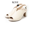 Cao gót da thật 7cm Open Toe Kosu K-23014