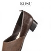 Giày da đế bệt d'Orsay snakeskin Kosu K-23160