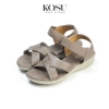 Sandal nữ đế xuồng quai chéo 4cm Kosu 23363