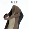Giày da đế xuồng 7cm Strap Kosu K-23605