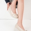 Giày da phối nơ 5,5cm Kosu K-24M22