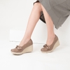 Giày da đính nơ 7cm Kosu K-24M26