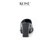 Dép cao gót 7cm Woven Leather Kosu KS-23011