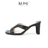 Dép cao gót đế vuông 7p Kosu 24013