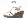 Sandal đế xuồng 8cm T-Strap Kosu KS-23002