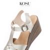 Sandal đế xuồng 8cm T-Strap Kosu KS-23002