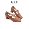 Giày da mũi vuông 5cm T-Strap Kosu 2012