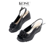 Sandal đế xuồng 7,5cm hoa cúc Kosu K-24012