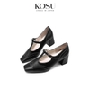 Giày da mũi vuông 5cm T-Strap Kosu 2012