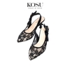 Giày cao gót phối ren Miya 7cm Kosu K-25030