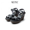 Sandal đế xuồng 8cm Ankle Strap Kosu K-23004