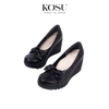 Giày da đính nơ 7cm Kosu K-24M26