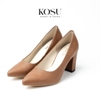 Giày da nữ đế vuông 8cm Kosu K-22006