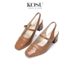 Giày da mũi vuông Yumi 6cm Kosu K-25050