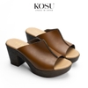 Dép cao gót đế vuông 8cm Kosu K-25351