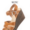 Sandal đế xuồng 8cm Ankle Strap Kosu KS-23001