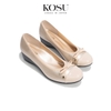 Giày da đế xuồng đính nơ 4,5p Kosu K-24422