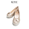 Giày da phối nơ 5,5cm Kosu K-24M22