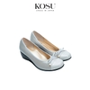 Giày da đế xuồng đính nơ 4,5p Kosu K-24422