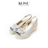 Sandal đế xuồng 7,5cm hoa cúc Kosu K-24012