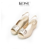 Sandal đế xuồng 7,5cm hoa trà Kosu K-24313