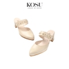 Giày da đính đá 5cm Mule Block Kosu S-3007