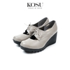 Giày da đế xuồng 7cm Lace-up Kosu KS-23603