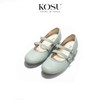 Giày da đế bệt 2 quai 2,5cm Kosu K-26264