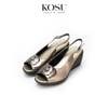 Sandal đế xuồng 7,5cm hoa trà Kosu K-24313