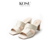Dép cao gót 7cm Woven Kosu KS-23011
