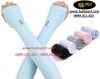 Ống tay chống nắng xỏ ngón Aqua Cool Let's Smile