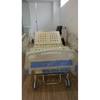 Giường cấp cứu đa năng 3 tay quay. thép sơn tĩnh điện có bánh xe