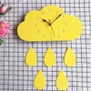 Đồng Hồ Treo Tường Talykids Bằng Gỗ Hoạ Tiết Đám Mây Màu Vàng