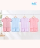 Bộ cộc tay cài giữa vải tre cao cấp BB001