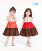 Váy bé gái 3 tầng color block HK518
