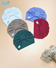 Mũ turban cho bé màu trơn vân kẻ