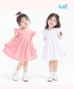 Váy liền vai tay quấn bèo HK516