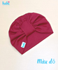 Mũ turban cho bé màu trơn vân kẻ
