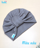Mũ turban cho bé màu trơn vân kẻ