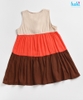 Váy bé gái 3 tầng color block HK518
