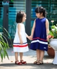 Váy bé gái sát nách, phối đáp 3 màu HK517