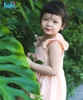 Váy bé gái cổ vuông tay cánh tiên HK525