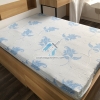 Áo bọc nệm vải Gấm thun dệt kim bọc 2 mặt có khóa kéo tone màu trắng xanh
