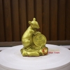 Chuột ôm đồng xu bằng đồng 16x11x7cm - 0.55kg-PVN766
