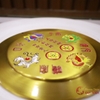 Gương sơn hải trấn tròn đồng đúc nguyên khối mầu 18cm-650g - PVN775