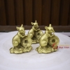Chuột ôm đồng xu bằng đồng 8x6x4cm - 0.25kg-PVN765