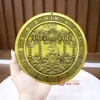 Gương sơn hải trấn tròn đồng đúc nguyên khối 18cm-650g - PVN773