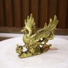 Phượng hoàng cưỡi mây đồng nguyên chất 15.5x12.5x12cm - 0.55kg - PVN778